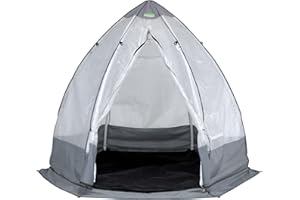 ‎BIO GREEN BioGreen Überwinterungszelt/Foliengewächshaus Tropical Island L | lichtdurchlässige PE-Gitterfolie | stabiles Rahmengestell | H 200 x Ø 240 cm