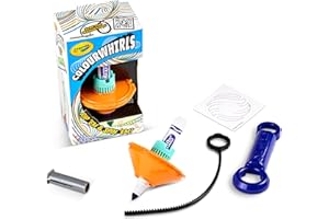 CRAYOLA - ColourWhirls, la Toupie des Couleurs, Coffret avec 1 Toupie, Couleurs Assorties, Défis en Famille et Entre Copains Jeu et Cadeau créatif pour Les Enfants, à partir de 6 Ans, 74-7649