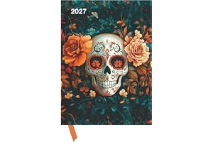 Skull 2027: Buchkalender 16x22 cm - Wochenplaner mit Magnetverschluss, Leseband, internationalen Feiertagen & Orga- und Noitzteil für Design- & Liefestylefans