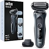 Braun Series 6 Rasoio Elettrico Barba, Rifinitore Di Precisione EasyClick, SensoFlex, Wet&Dry, Ricaricabile, Custodia da Viag