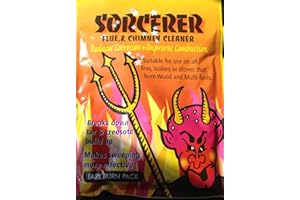 PRICECRUNCHERS Reduced to Clear. Less Than Half Price! Sorcerer Flue and Chimney Cleaner Coal Log Burner Fire Stove Boiler Tar Ash Soot Remover Cleaner