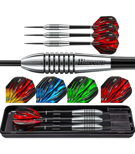 Harrows Assassin Darts - Steel Tip Tungsten - Made In England - Heavy