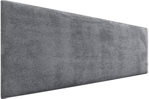 DHOME Kopfteil in unifarbenem Cord, hohe Qualität, modernes gepolstertes Kopfteil, Luxus-Bett, gepolstertes Schlafzimmer (Dunkelgrau, 145 cm)