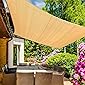 Emooqi Sonnensegel Rechteckig, Sonnensegel 2x3M Sonnenschutz Atmungsaktiv HDPE UV Schutz, Permeable Canopy für Terrasse…