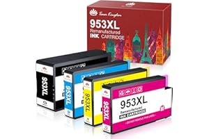 Toner Kingdom 953XL 953 Remanufacturado Cartucho de Tinta Compatible para HP 953XL para HP OfficeJet Pro 7720 7740 7730 8210 8218 8710 8720 8715 8718 8725 8728 8730 8740 (4 Paquetes)