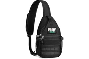 HALOVIE Sac bandoulière antivol pour homme - Style tactique sacoche poitrine sling bag pour voyage & sport