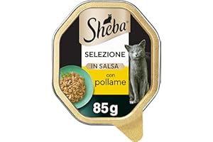 Sheba Selezione in Salsa con Gusto Pollo 85 g - Cibo per Gatto - 22 Confezioni