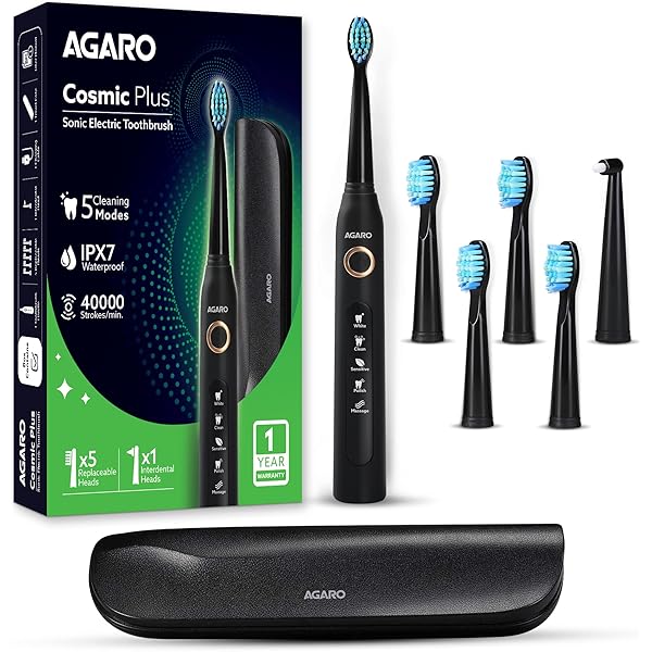 AGARO Cosmic Plus Oscillating Tooth Brush for Adults, 4 Modes