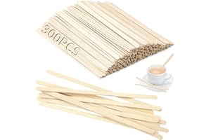 TXXATX 300 Pièces Touillette Cafe en Bois 14 cm Jetables Touillette Cocktail Biodégradables Agitateur Café pour thé Café Cocktails Boisson L'artisanat