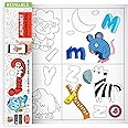 Inkmeo | Alphabet Wall Colouring Roll | AR Enabled | Interactive Educational Learning Chart | for Kids | of All Ages | Best Gift | Size (12 X 84 Inches) | Letter Recognition