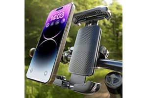 LISEN Soporte Móvil Bicicleta, Soporte Teléfono Moto-360° Rotación, Soporte Telefono Moto Soporte Teléfono Bici para iPhone 15 14 13 12 11 Pro MAX Mini Samsung Huawei Y Otro 4.7-6.8” Smartphone