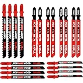 SHALL Juego de hojas de sierra de calar con vástago en T de 20 piezas, fabricadas en HSS/CPV, compatibles con todas las sierr