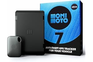 IIIONI IIIOTO MoniMoto 7 Anti-Theft Smart Motorcycle GPS tracker and Alarm with DIY Installation, No Wiring Required - GPS tracker for Vehicles, Scooters, Quad Bike ATVs, Snowmobiles