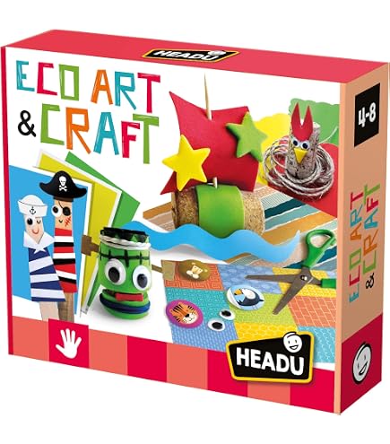 Headu Manine Creative - Kit Créatif Finger Paint Et Laine Pour Enfants, Développement Artistique Dès Le Plus Jeune Âge