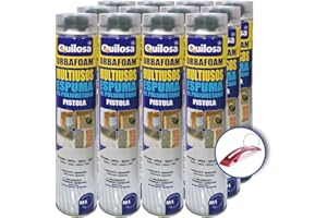 Quilosa Orbafoam Mousse de polyuréthane pour pistolet (lot de 12 unités) avec porte-clés décapsuleur Bricolemar en cadeau