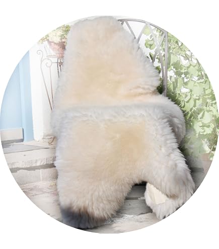 Echtes Merino Lammfell Stracciatella – 110-120 Cm, Kuschelweich, ökologisch Gegerbt