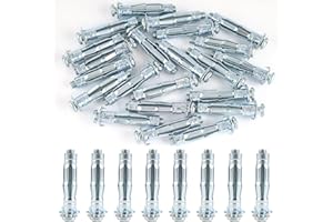 INDRNIF 30 Chevilles Métalliques Galvanisées M8 x 52 mm Chevilles Métalliques pour Murs Creux Fixations Murales Creux Chevilles Métalliques à Expansion avec Vis