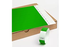 MESSIMO Braccialetti Tyve Discoteca Senza Stampa 19 x 255 mm -1000 Pezzi Bracciali Monouso per Eventi - Autoadesiva e Impermeabile