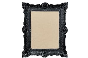 Lnxp antik barock bildram svart för konstverk rektangulär 56 x 46 cm repro ram för bilder 30 x 40 cm eller 40 x 30 cm