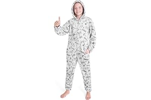 CityComfort Pijama Niño Invierno, Pijama Entero Niño de Forro Polar, Pijama de Una Pieza Suave, Regalos para Niños y Adolescentes Gamer Camuflaje
