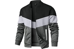 HYPESTFIT Blouson bomber léger décontracté pour homme