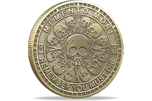 StruggleJewellery Memento Mori Challenge Coin: Höj din dagliga stoiska övning med Amor Fati-medaljong – en perfekt stoismgåva och EDC-metallpollett för att omfamna livets stunder