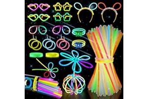 Niaetuto 221 Pcs Bracelet Fluorescent Lumineux,Baton Lumineux,Bracelet Lumineux,Bracelet Lumineux Fluo Soiree pour Enfant Adult,Glow Stick pour Noël,Anniversaires,Festival,Mariage,Fêtes