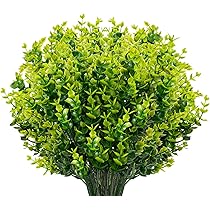 6 Fasci Di Fiori Artificiali Per Esterni, Resistenti UV, Piante Finte In Plastica, Altezza 35 Cm, Per Giardino, Balcone, Portico, Matrimonio