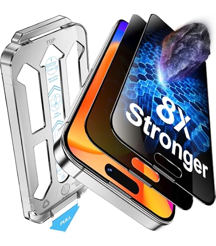 Protection D'écran Anti-Espion Pour IPhone 17 Pro - 2 Pièces, Verre Trempé 9H, Anti-bulles Et Dépoussiérage Automatique