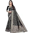 C J Enterprise Women's Pure Kanjivaram Silk Saree Banarasi Soft Sari With Blouse Piece For Wedding (Pari124-50)
