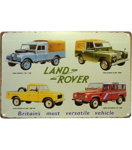 Targa Metallo 'Land Rover Parking Only' - Vintage 30x20cm, Decorazione Per Bar, Pub O Casa - Foto 11