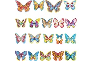 DECOFLOR ITALIAN PIE - Farfalle in cialda commestibili per torte, gelati o dolci in genere - 140 PZ su fogli pretagliati - dimensioni e colori assortiti - MADE IN ITALY