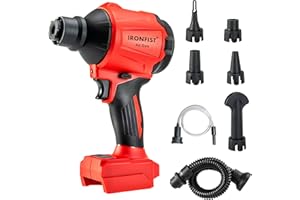 IRONFIST Compressed Air Duster Vacuum 2 in 1 Cordless Design Brushless Motor Cleaner Air Leaf Blower Compatible with Milwaukee M18 Battery (No Battery)