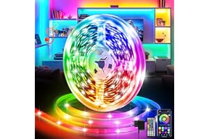 Ylatoial Led Chambre, 20M Ruban LED Bluetooth App Control, Musique Sync Multicolore LED Bande Lumiere, Pour Décorer Gaming Room, Plafond, Mariage, Fête, Cuisine, TV, Bureau
