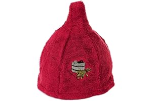 Ger3as 7 Farben Saunahut Damen und Herren 100% Baumwolle mit Stickerei, Wellness Mütze Premium Qualität