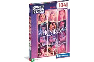 CLEMENTONI 104 el. K-Pop Demon Hunters [PUZZLE] | Från 6 år – färgglatt barnpussel med speciell ljusstyrka och färgintensitet