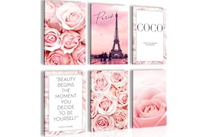 NOVART Cuadros Decorativos Belleza - KOMPLETT AUFHÄNGFERTIG - Decoración con estilo - 6 Partes Set - N016164a