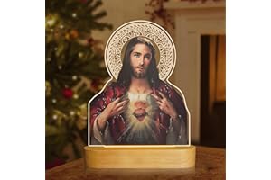 Anywin Christian Gifts for Women Men, Jesus Scared Heart, Religious Catholic Baptism Confirmation First Communion Gifts Woman Man Mother Father Kids Boys Girls