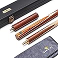 Cue-King Premier 400 Snooker Cue, Pool Cue, Handmade 57" 18oz 3/4 Jointed with Case, Zebra Wood Cue with Hardcase, Extension and Microfibre Cue Towel, Snooker Cues, Pool Cues, Snooker Cue Case