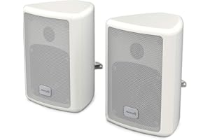 Audibax PR-41W Pareja Altavoces Estantería HiFi y Sonorización 75 W Soporte Pared Incluido Blanco