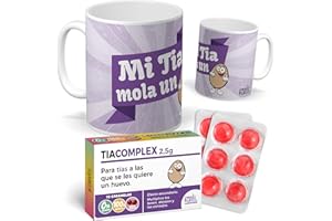 MUNDOHUEVO Pack Regalo Tita| Mi Tía Mola un Huevo + Caramelos TIACOMPLEX | Regalo Original y Divertido para Tías | Detalle Especial para Cumpleaños, Día de la Familia y Navidad