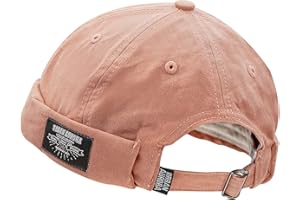 CLAPE Cotone Cappellino da Portuale Uomo Retro Docker-cap Berretto Docker da Motociclista Cappello Senza Visiera Rolled Cuff Brimless Hat cap