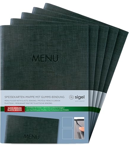 SIGEL SM204 Menu Folders A4 Set Of 10 With Free Storage Box - View #6
