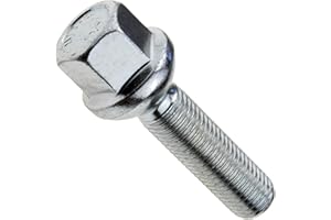 ‎C CARBONADO C CARBONADO Wheel Bolt M12 x 1.5 45 mm Ball Seat Wheel Bolts Choice of Length Compatible with Skoda Volkswagen Mercedes