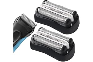 WANIYU Pack of 2 32B Shaving Head Series 3, Electric S3 Razor Head Compatible with Braun Series 3, S3 Shaving Head Replacement Blades Foil Head Accessories for Series 3 3000s 3010s 3040s 3050cc 3070cc 3080s