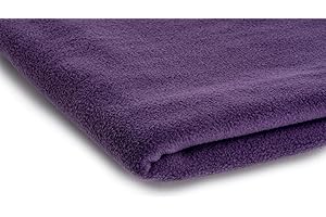 ORIENT FASHION Polaire en tissu haute qualité Fleece 200 g/m² - Disponible en 50 couleurs - 50 x 155 cm (Violet foncé)