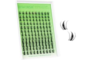 DIWINSH Klusterfransar 120 st Naturliga Lösfransar 10-14 mm Blandad DIY Individuella Fransförlängningar C-Curl Naturliga Fals