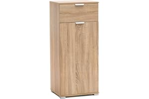 MeMi Me107RSN Armadietto anta con cassetto Gia' montato, Legno, Rovere Sonoma, 38x45x104.5 cm