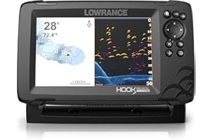 Lowrance Hook Reveal 9 Fish Finder 9 Inch Screen with Transducer and C-MAP Preloaded Map Options
