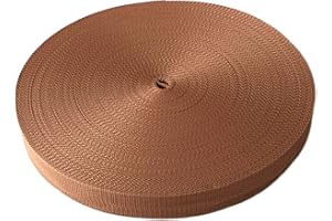 ‎SCHNOSCHI Schnoschi Gurtband Polypropylen 10 Meter lang – viele Verschiedene Breiten und Farben 10mm 15mm 20mm 25mm 30mm 40mm 50 mm (Rostbraun, 25 mm)